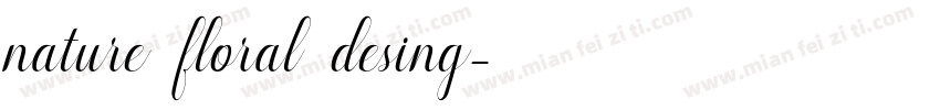 nature floral desing字体转换